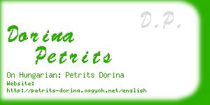 dorina petrits business card